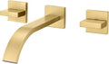 sumerain Gold Bathroom Faucet Wall Mount Bathroom Sink Faucet by SUMERAINFAUCETS