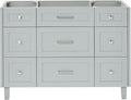 ARIEL Monroe 48 inch Bathroom Vanity Without Sink in Grey, Bathroom Base Cabinet by Ariel
