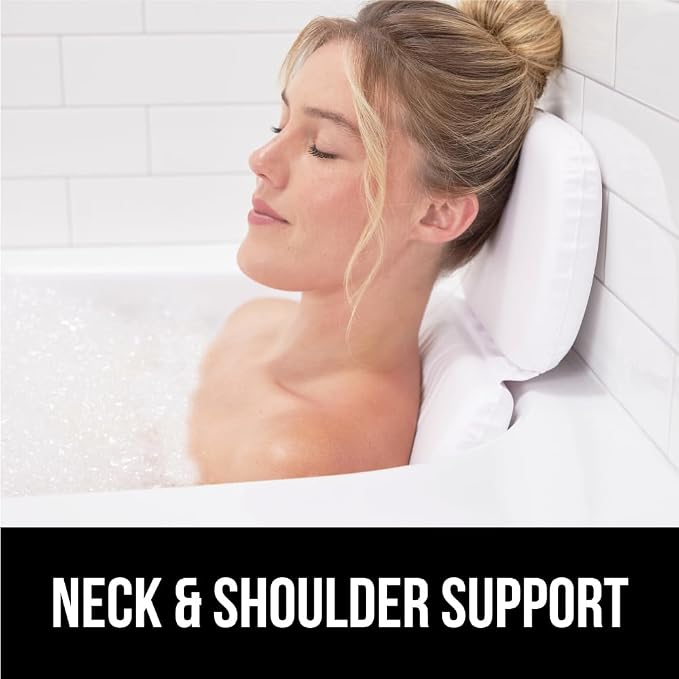 GORILLA GRIP Bath Pillow for Tub, Improved Suction Cups, Luxury Bathtub Pillows - Image 8