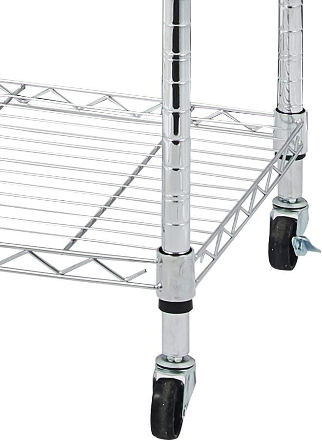 5 Tier Storage Racks Shelving, Heavy Steel Pantry Shelves, Adjustable Wire - Image 3