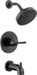 Delta Faucet Saylor 14 Series Black Tub and Shower Faucet Combo, Bathtub and by DeltaFaucet