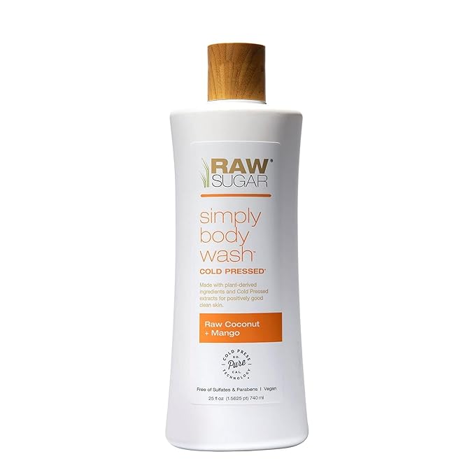 RAW SUGAR Simply Body Wash, Bath Soap, Formulated without Sulfates & Parabens by RawSugar