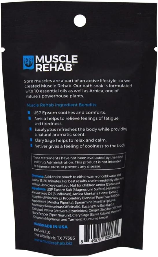 Muscle Rehab| Travel Epsom Soak Packets Arnica, Magnesium Salt, Foot Pain Relief - Image 7