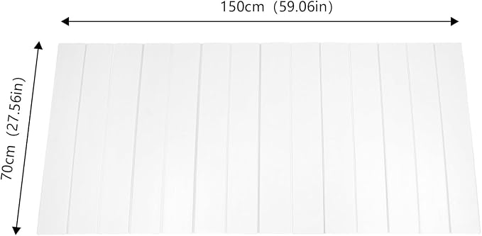 Bathtub Tray 59" x 27.5" Foldable Bathtub Cover Adjustable PVC Shutter Bath Lid - Image 4