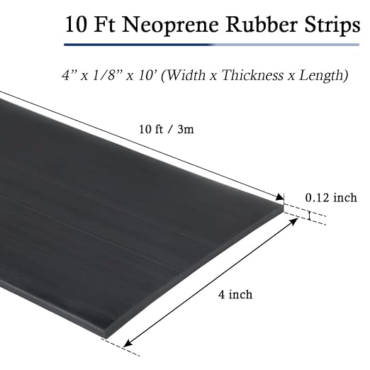 Neoprene Rubber Strips Self Adhesive Solid Rubber Sheets, Rolls & Strips - Image 5