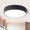 Modern Dimmable Round Black LED Large Flush Mount Ceiling Light Fixture by TYNCEAOL