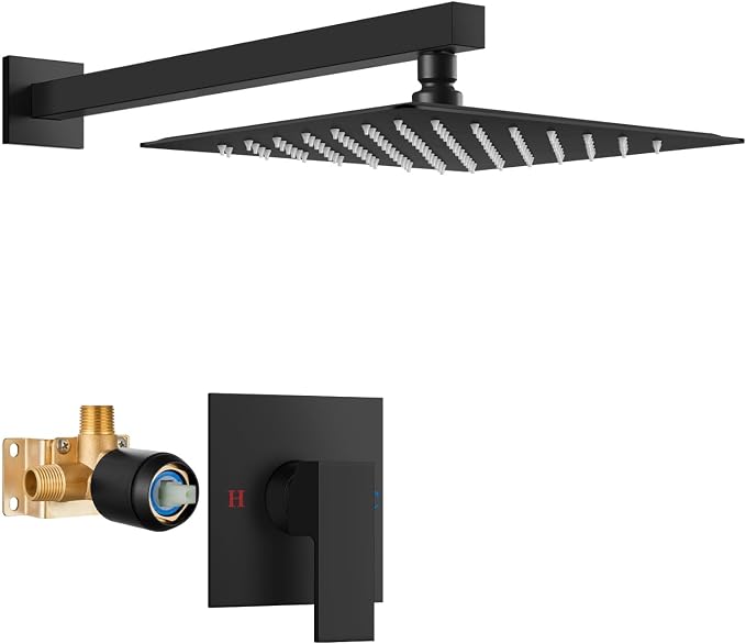 Airuida Shower Faucet Set Bathroom Rain Shower System SUS304 Stainless Steel by Airuida