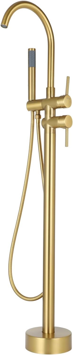 Floor Mount Bathtub Faucet，Freestanding Tub Faucet ，High Flow Dual Function 360 by Unknown