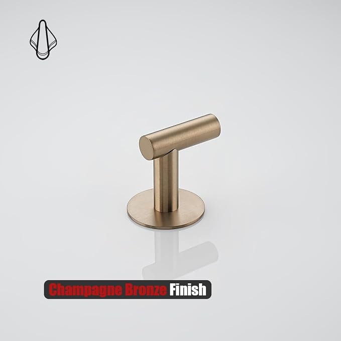 JQK Self Adhesive Towel Hook Champagne Bronze, No Drill Stick on Coat Robe - Image 7