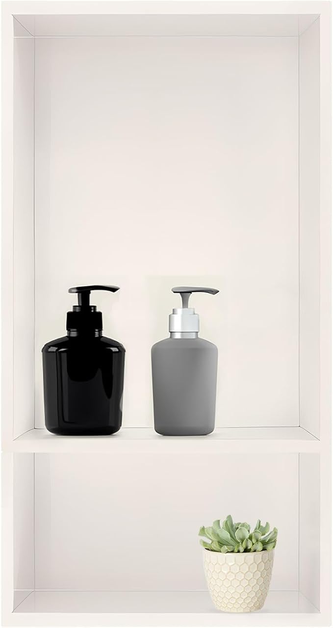 Shower Niche, 12 * 24 Stainless Steel Elegant Bathroom Niche, No Tile Needed by Elefloom