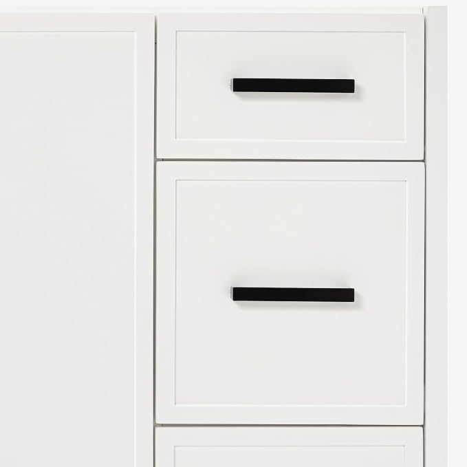 ARIEL Kelly 54 inch Bathroom Vanity Without Sink in White, Bathroom Base Cabinet - Image 8