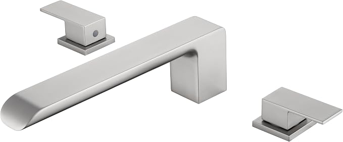 SITGES Minimalist Square-Shaped Bathtub Faucet, 2-Handle Widespread Roman Tub by SITGES