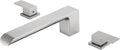 SITGES Minimalist Square-Shaped Bathtub Faucet, 2-Handle Widespread Roman Tub by SITGES