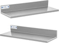 Hally Stainless Steel Wall Shelf 8.6 x 24 Inches 50 lb, NSF Commercial Heavy by HallySinksTablesH