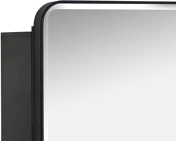 Black Bathroom Mirror Medicine Cabinet - Image 6
