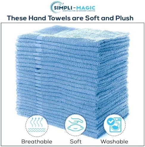 SIMPLI-MAGIC Cotton Hand Towels 16"x27" – Soft Towels - Image 2