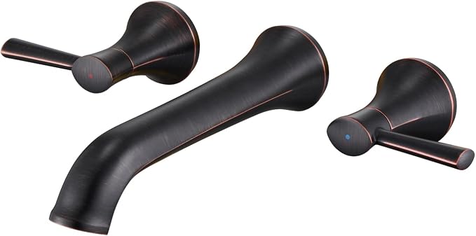 Wall Mount Tub Faucet, Roman Tub Filler Oil Rubbed Bronze Brass Bathtub Faucets by QinkellSanitaryWare