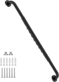 36 Inch Shower Grab Bar w/Anti Slip Rubber Grip, Munzong Black Stainless Steel by Munzong