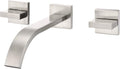 sumerain Brushed Nickel Bathroom Faucet Wall Mount Lavatory Faucet by SUMERAINFAUCETS