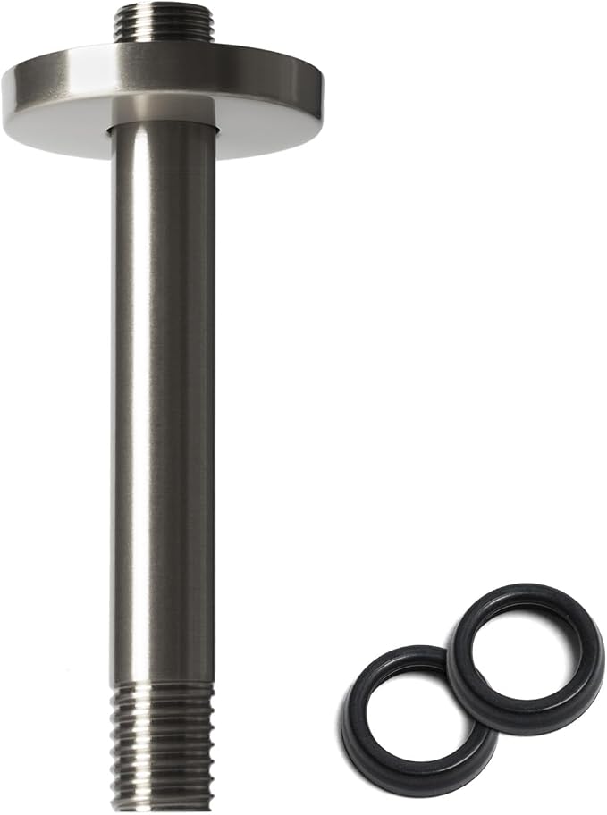 8 Inch Shower Arm with Flange, Ceiling Mounted Shower Head Extension Arm by BSTIIU