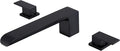 SITGES Minimalist Square-Shaped Bathtub Faucet, 2-Handle Widespread Roman Tub by SITGES