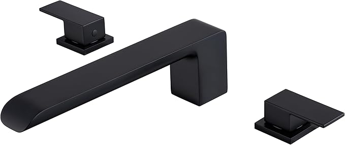 SITGES Minimalist Square-Shaped Bathtub Faucet, 2-Handle Widespread Roman Tub by SITGES