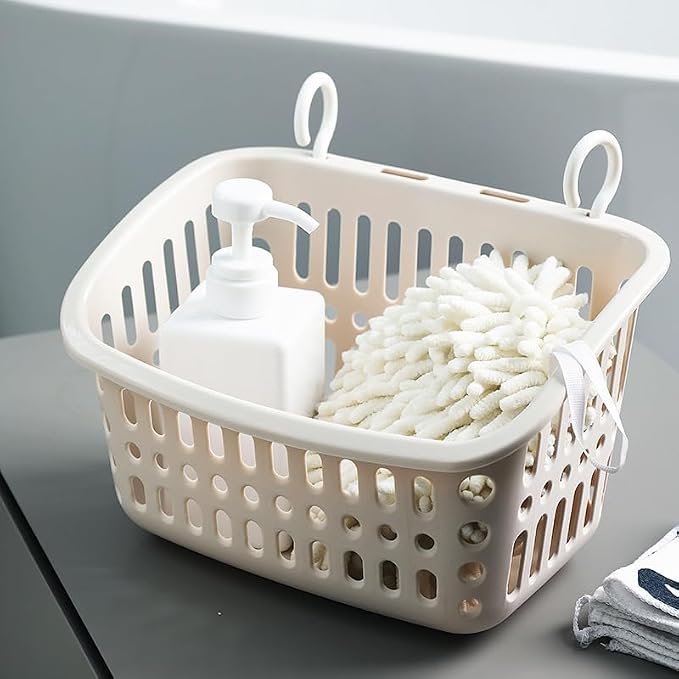 Hanging Bathroom Storage Basket – Wall-Mounted Plastic Organizer Bin - Image 5