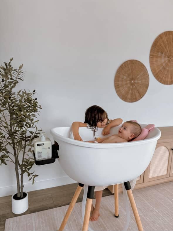 Luxury Baby Bathtub with Wooden Stand – 3-Stage Convertible, Ergonomic & - Image 7