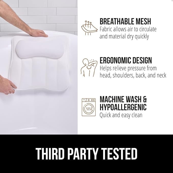 GORILLA GRIP Bath Pillow for Tub - Image 6
