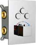 3-Function Brass Shower Diverter Thermostatic Valve Pressure Balanced Mixer by WHSHOWER