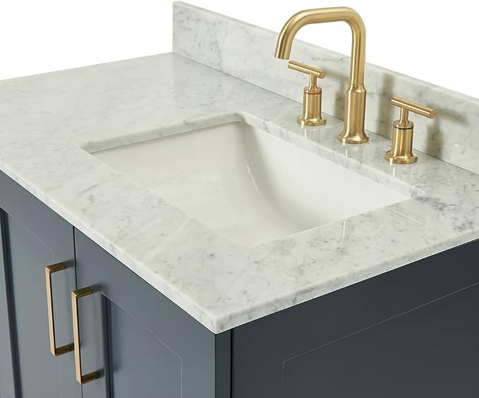 ARIEL Taylor 37 Inch Midnight Blue Bathroom Vanity - Image 5