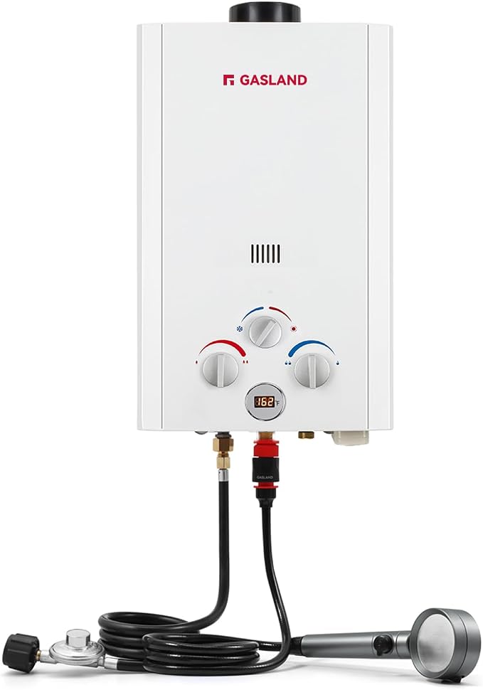 GASLAND BE264 Tankless Water Heater Propane 10L, 2.64GPM Outdoor Propane Shower by GASLAND