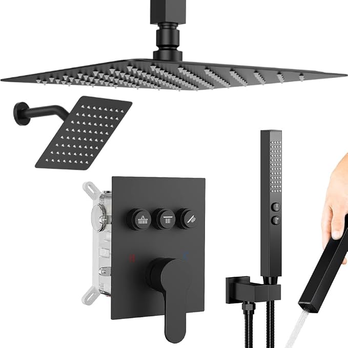 Shower Faucet Sets Shower System, 2 Head Shower System Rain Showerhead by STARBATH