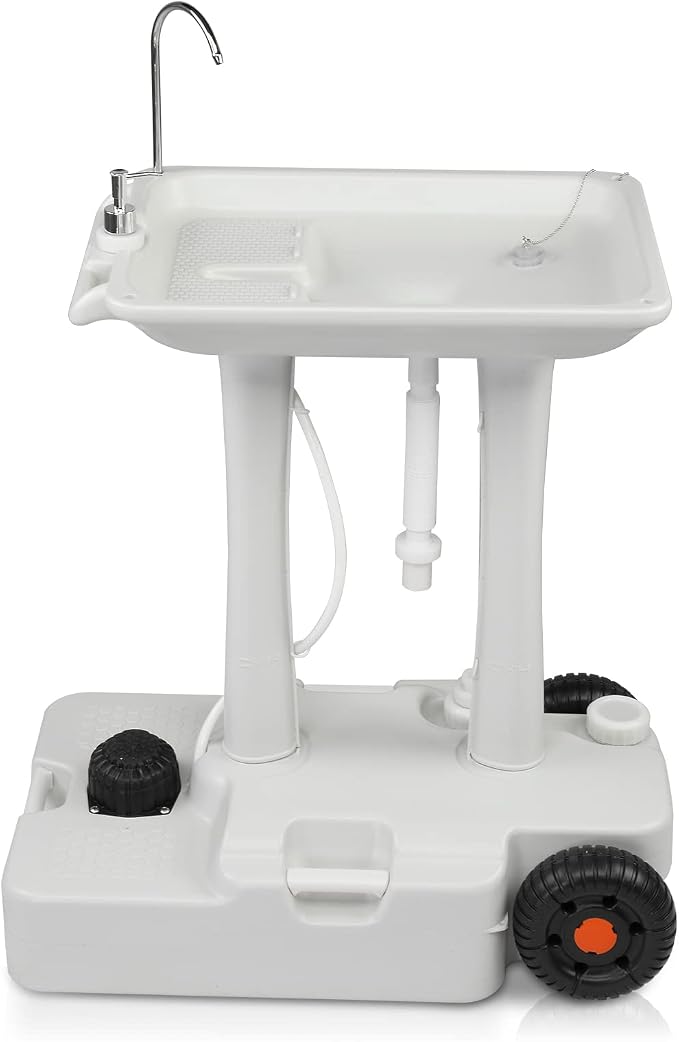 VINGLI 30L Upgraded Portable Sink| Rolling Hand Wash Basin Stand by VINGLI