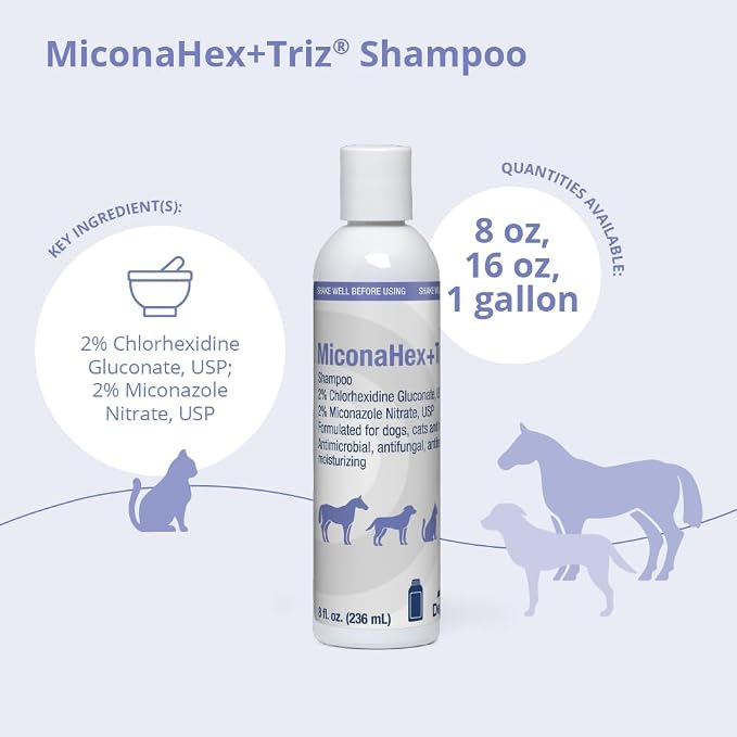 MiconaHex+Triz Shampoo for Dogs, Cats and Horses, 8 oz - Image 2