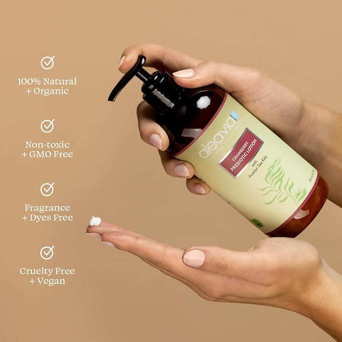 Aleavia Cranberry Prebiotic Body Lotion – Lightly Scented, All-Natural - Image 3