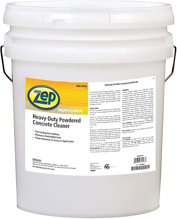 Zep Professional Heavy-Duty Powdered Concrete Cleaner - 125 LB 1041750 - Fast - Image 9