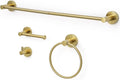 Brushed Gold Bathroom Hardware Set 4 Piece Towel bar Set, Towel Rack by Designchangeslife