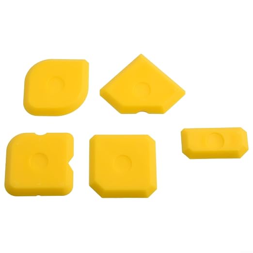 5pcs Portable Yellow Silicone Caulking Kit Multi Edge Sealant Applicator Tool - Image 7