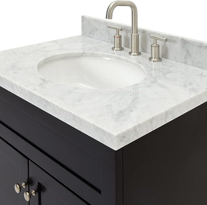 ARIEL Hamlet 31 Inch Black Bathroom Vanity - Image 6