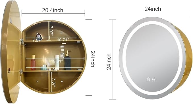 24inch Round Medicine Cabinet - Image 2