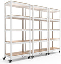 HOMEDANT House 5-Tier Metal Rolling Cart Shelf Rack Casters Heavy Duty by TheBestOrganizingSolution