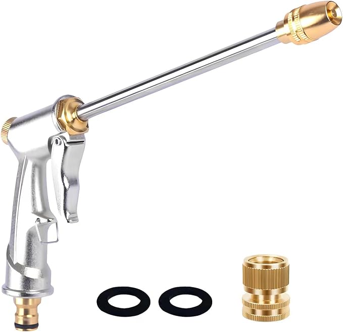 Hose Sprayer Nozzle Heavy Duty, High Pressure Hose Nozzle Water Adjustable by BEEBTBMAKE