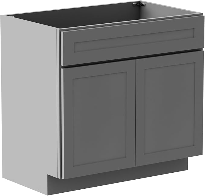 KitchenMan 36 Inch Bathroom Vanity Unassembled Bathroom Sink Cabinet and Vanity by KitchenManLiving
