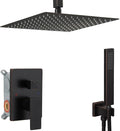 16 Inch Oil Rubbed Bronze Ceiling Mount Shower System Bathroom Luxury Rain by YCAIKOI