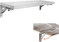 Folding Concession Shelf 36" x 12", Stainless Steel Drop Down Folding Serving by SWOTCATER