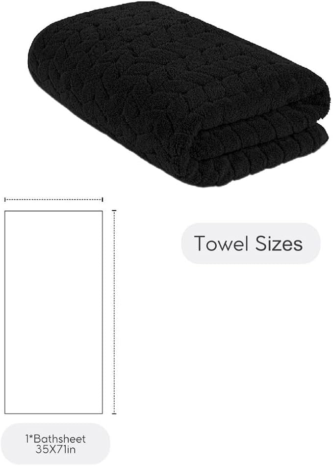 BAGNO MILANO Turkish Bath Towels, Soft Plush Jacquard Luxury Bath Towels - Image 3