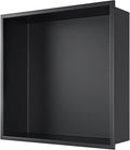 Stainless Steel Shower Niche 12" X 12" Matte Black No Tile Needed Niche Shower by Bernkot