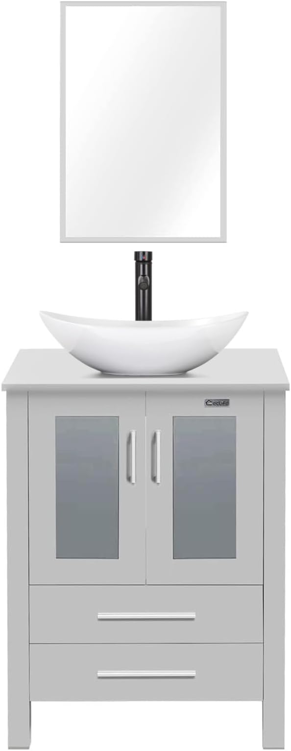 eclife 24" Modern Bathroom Vanity Sink Combo Freestanding Cabinet by eclife