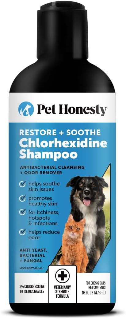 Pet Honesty Chlorhexidine Cat & Dog Seasonal Itch Relief Shampoo, Skin and Coat by PetHonesty